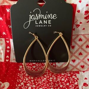 Jasmine Lane Gold Tone Hoop Earrings